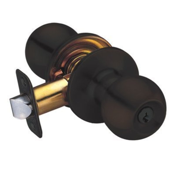 Deltana St. Thomas Home Series Round Door Knobset Single Cylinder Oil Rubbed Bronze 6171-10B